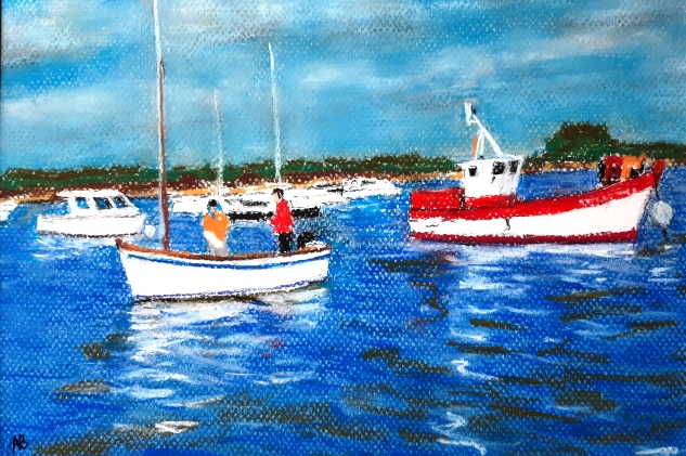 Barque dans le port de Cap Coz à Fouesnant